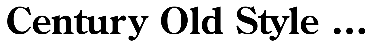 Century Old Style Bold